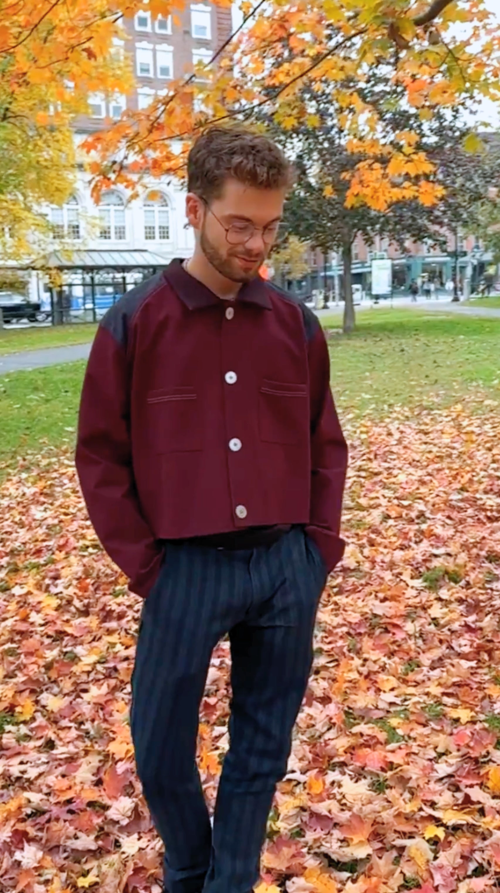 Beyond Overshirt - Deep Maroon & Indigo