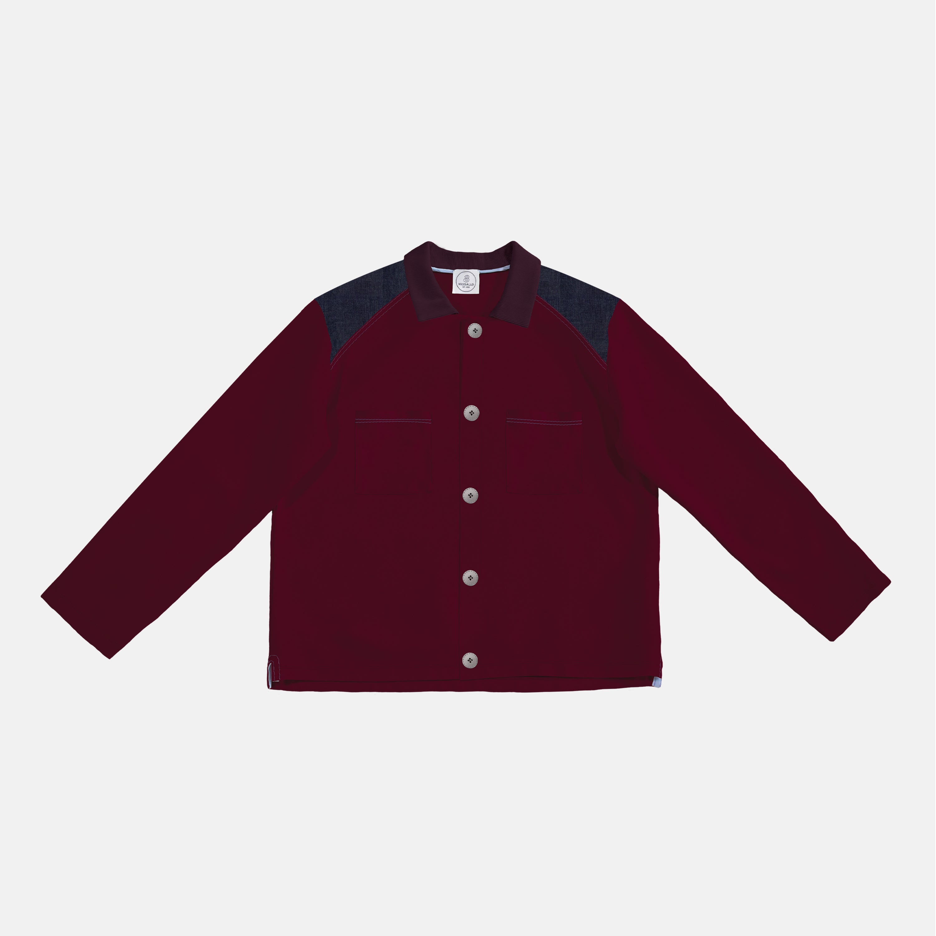 Beyond Overshirt - Deep Maroon & Indigo