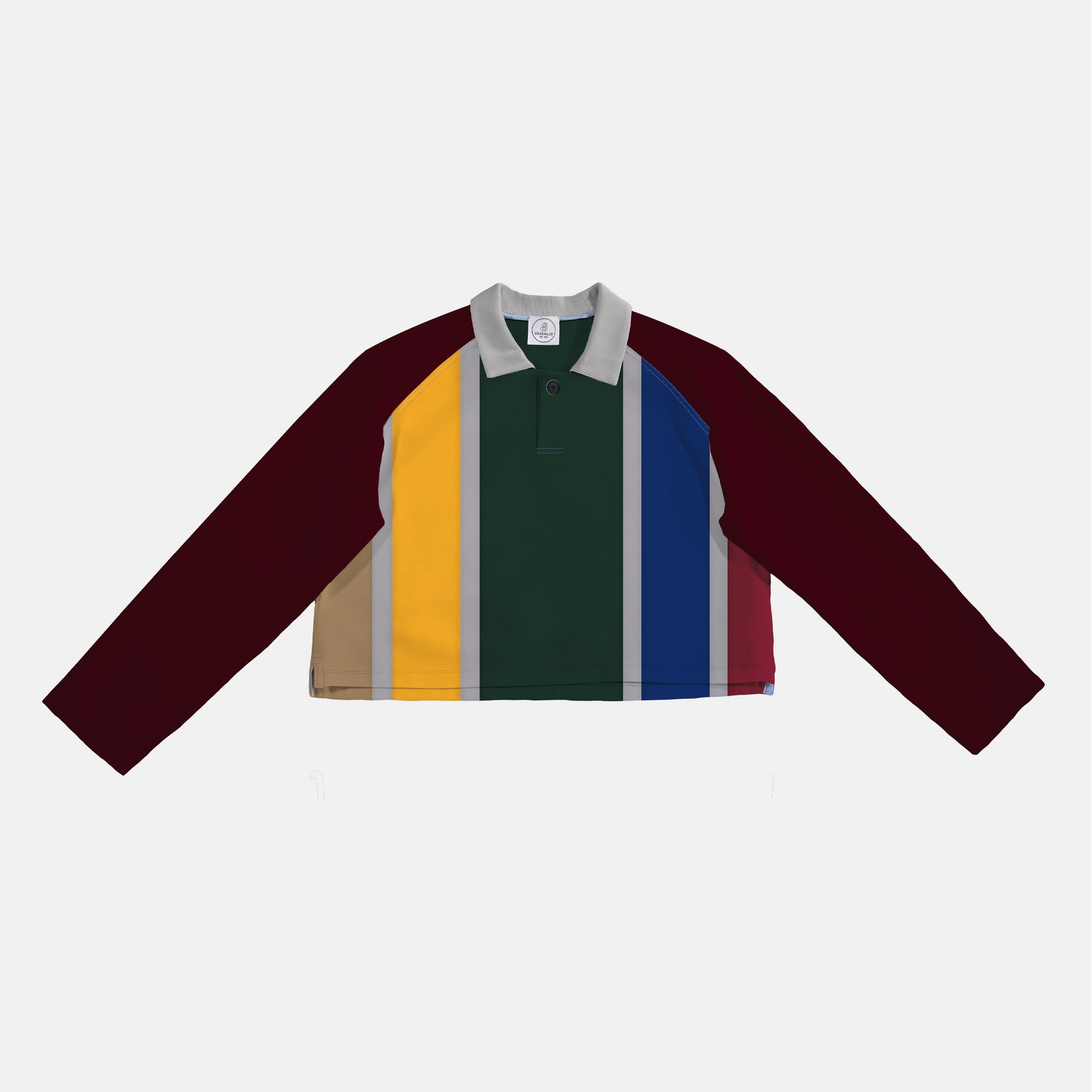Stripe Rugby Pullover Cropped - Technicolor