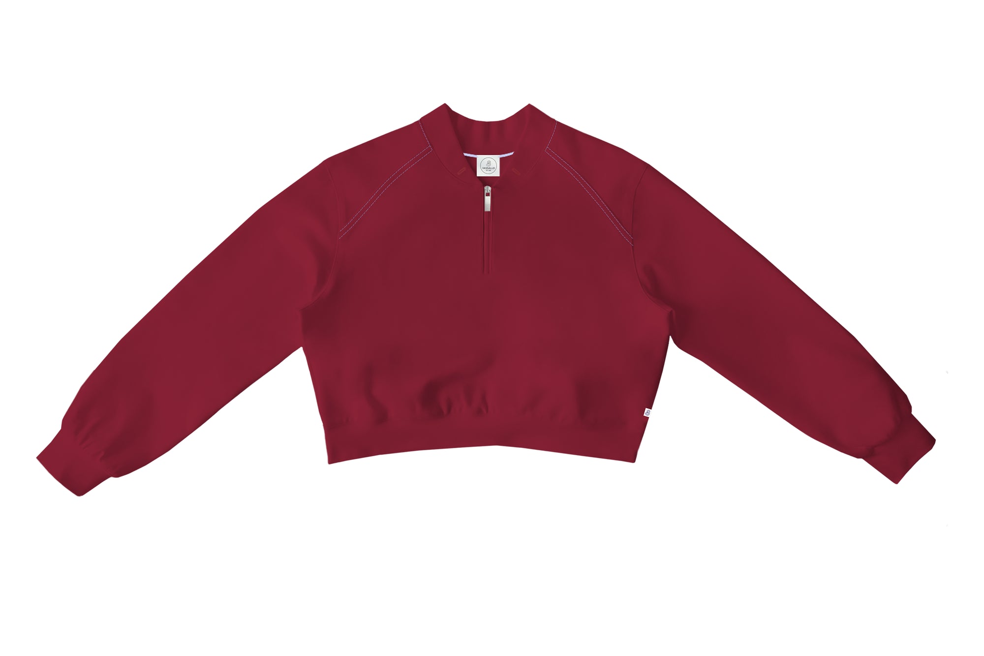 Bomber Pullover Quarter-Zip Cropped