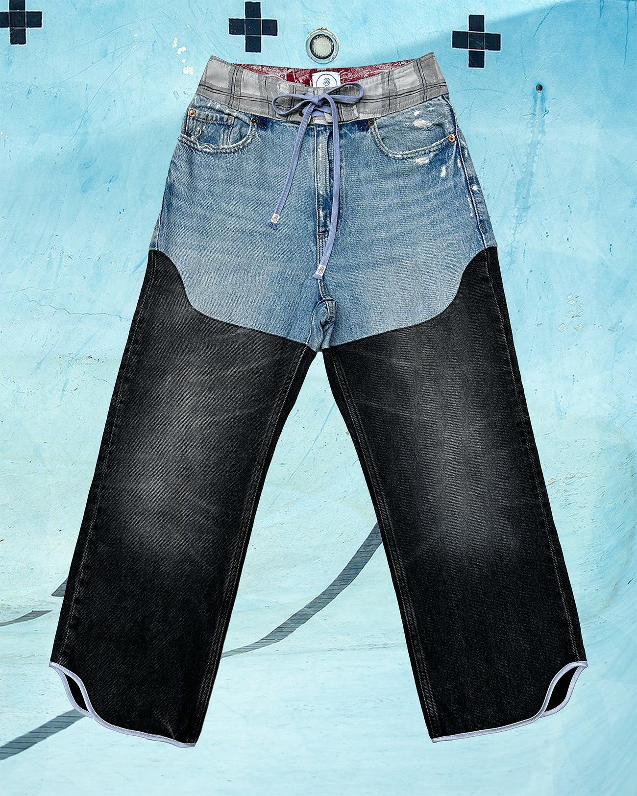 Spur Two-tone Chaps Jeans with Boardies Waistband- CUSTOM ORDER