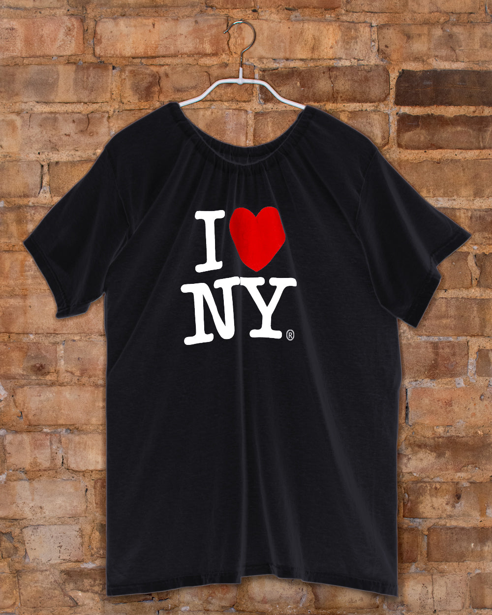 "I Heart NY" Scrunch Tee - BLACK