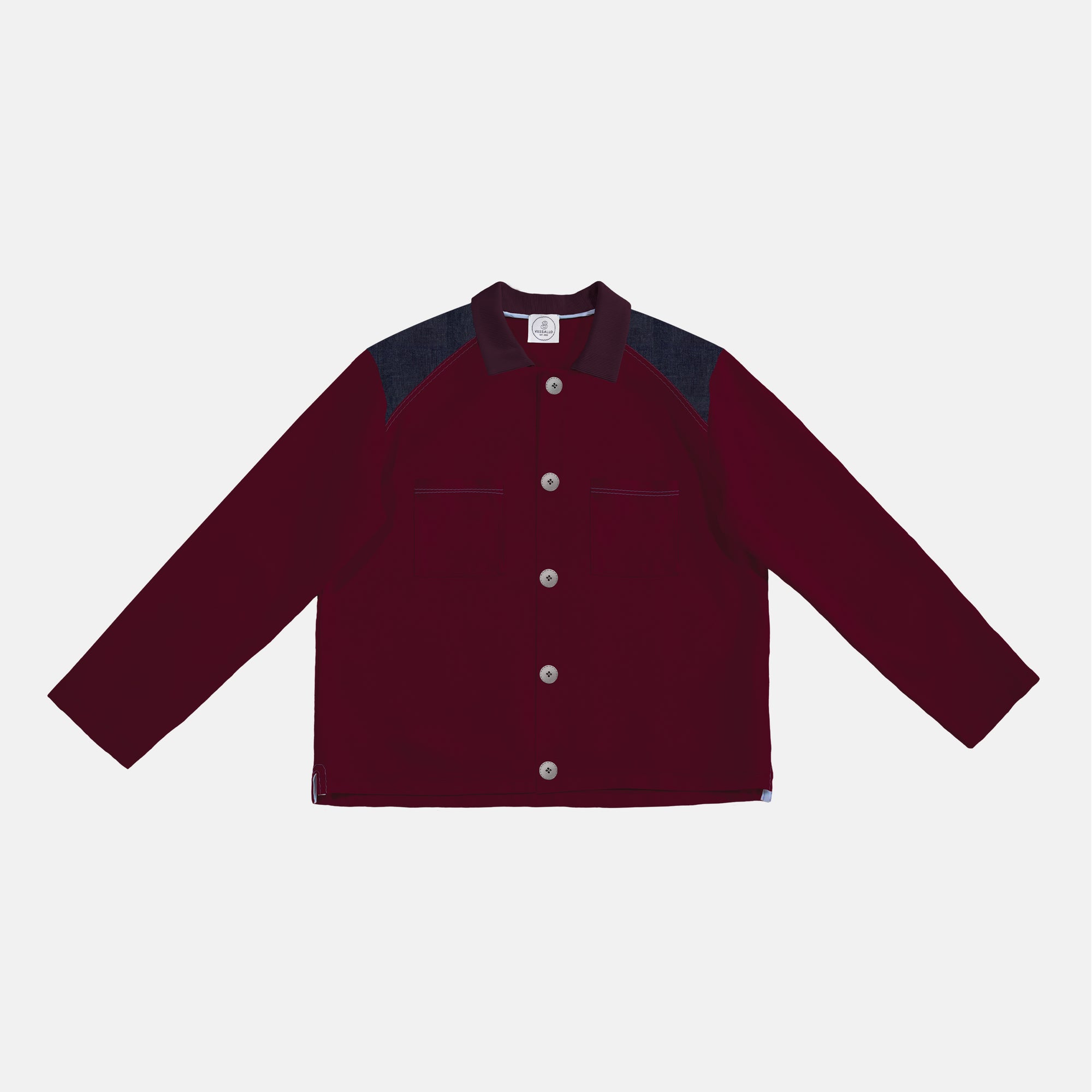 Beyond Overshirt - Deep Maroon & Indigo