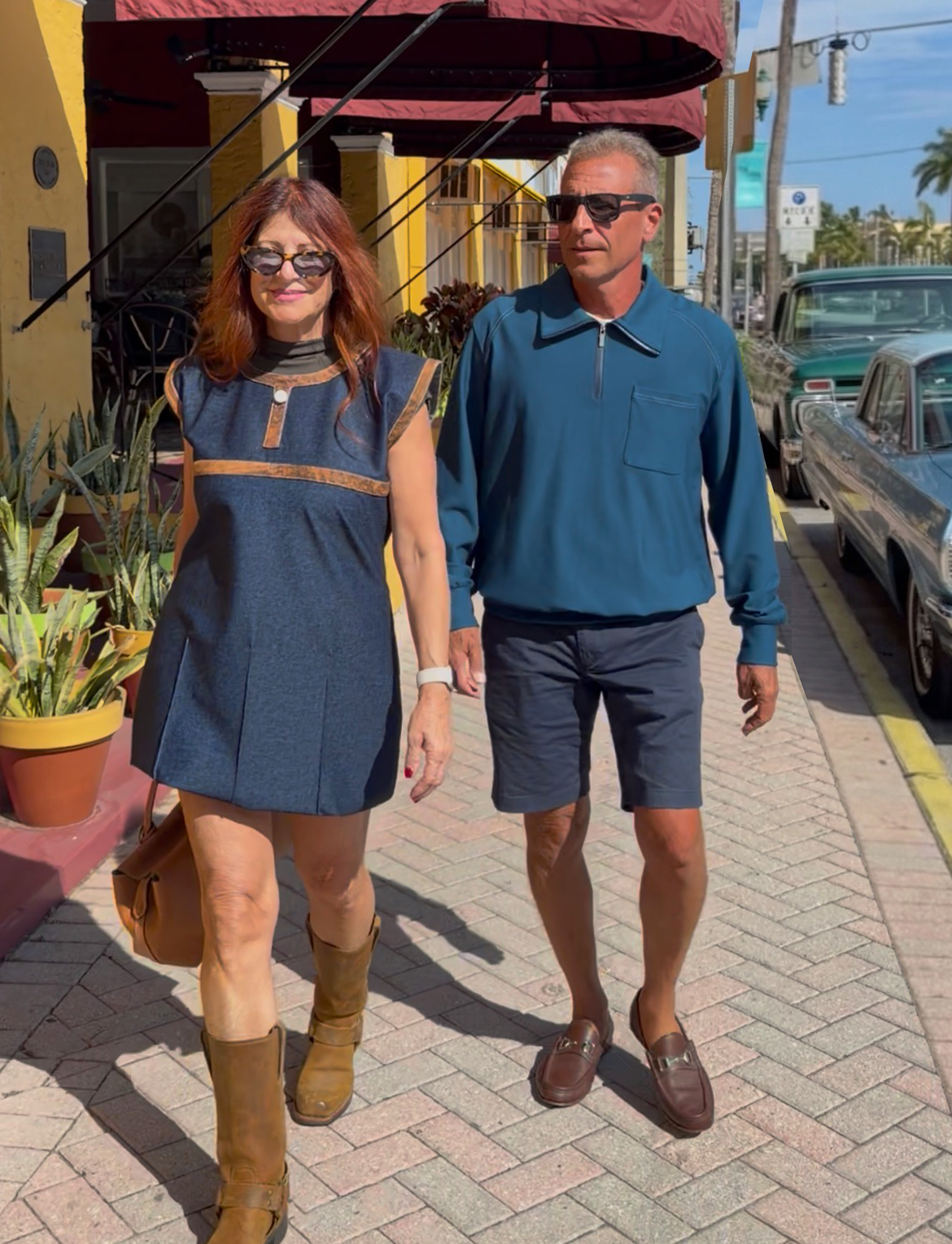 Beyond Mini Dress in Dual-knit Denim