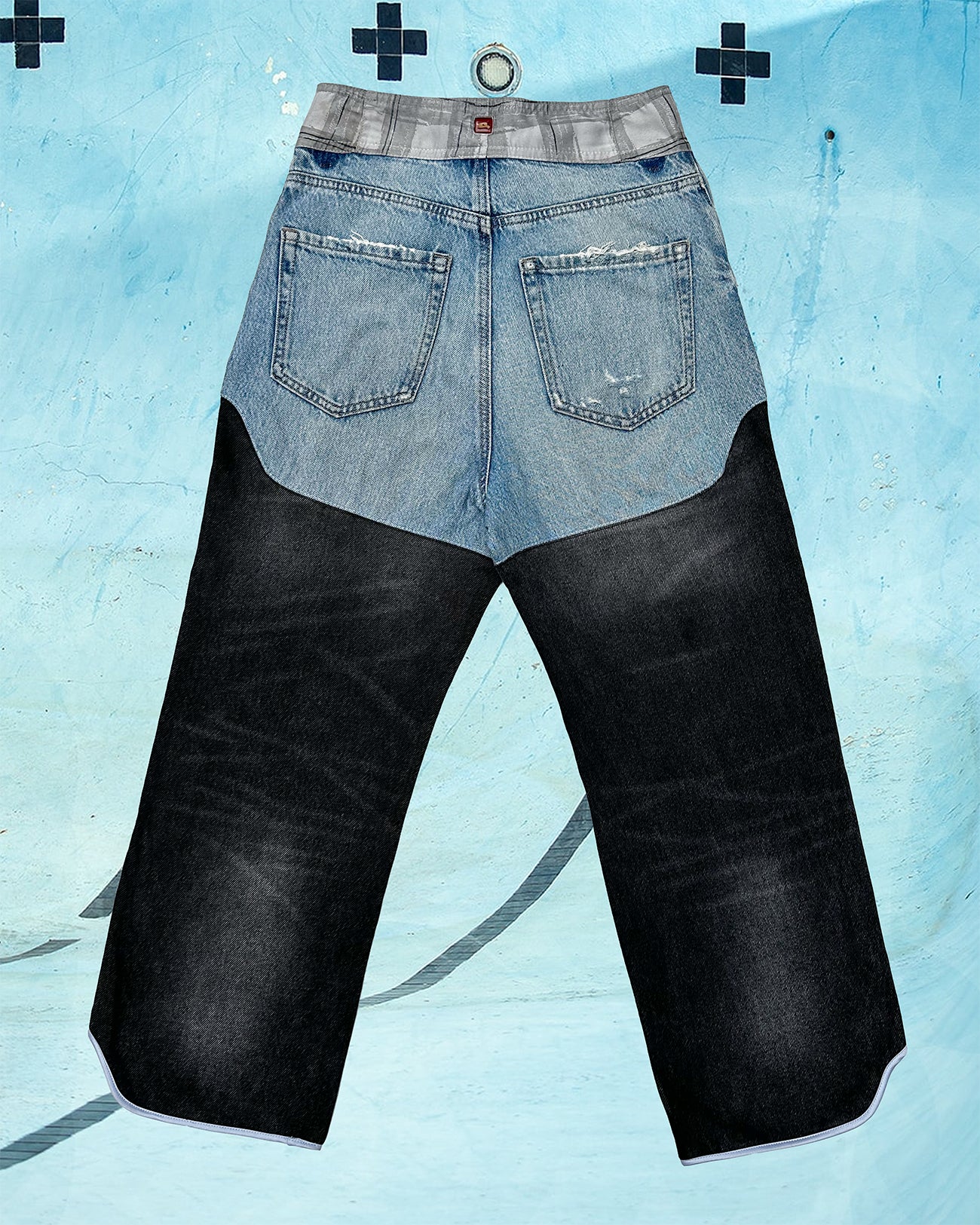 Spur Two-tone Chaps Jeans with Boardies Waistband- CUSTOM ORDER